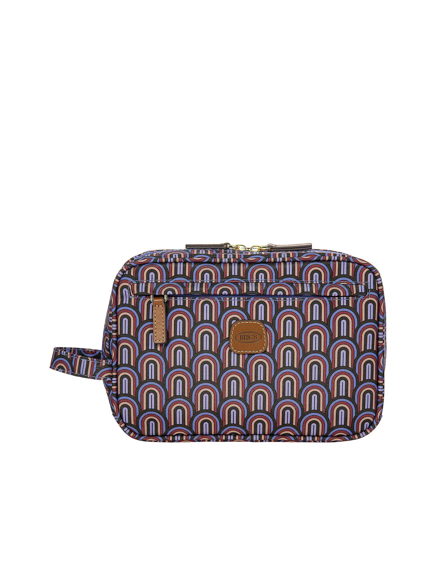 BRICS | Kosmetiktasche X-Bag Flower Fiori | braun